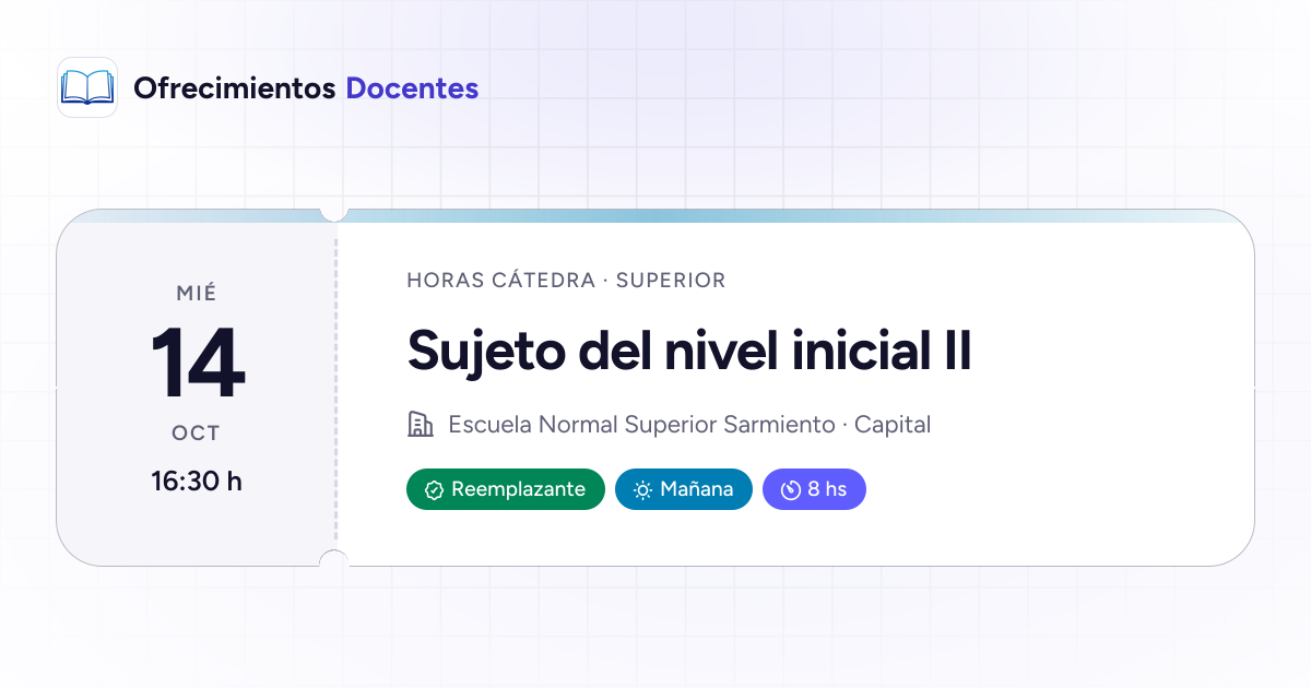 Sujeto del nivel inicial II · Escuela Normal Superior Sarmiento ...